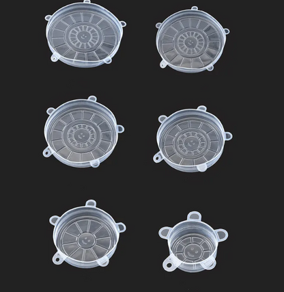 Reusable Silicone Food Covers – 6 Pack