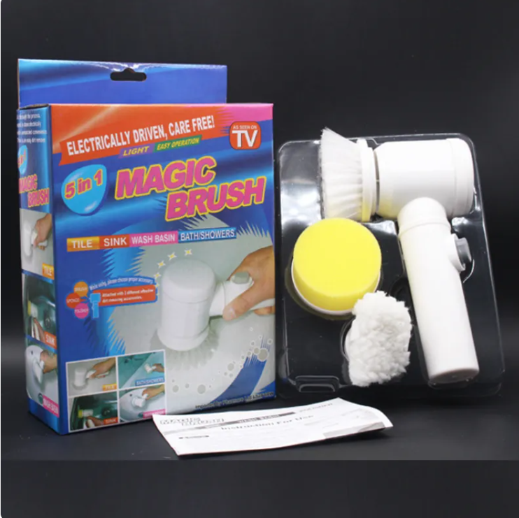 Cordless Electric Spin Scrubber – 5 Brush Heads