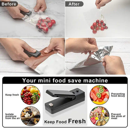 Rechargeable 2-in-1 Mini Bag Sealer & Cutter