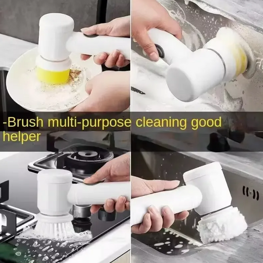 Cordless Electric Spin Scrubber – 5 Brush Heads