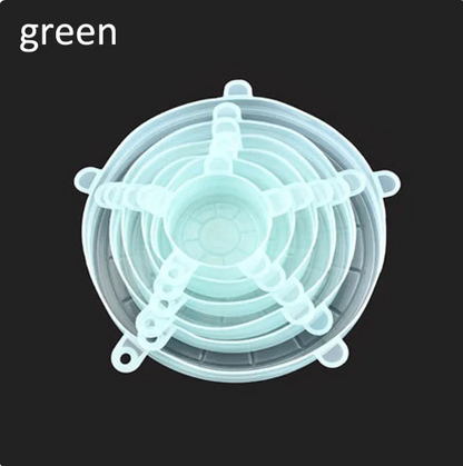 Reusable Silicone Food Covers – 6 Pack